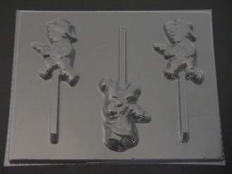 3536 Cowboy Chocolate and Hard Candy Lollipop Mold  IMPROVED